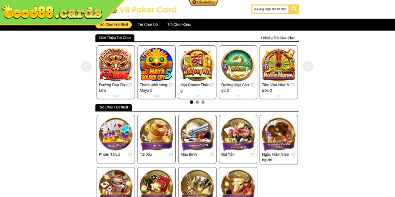 Game Bài V8 Good88 Sảnh Cược Thú Vị Với Tỷ Lệ Trả Thưởng Cao 4 Hướng dẫn chi tiết truy cập sảnh đánh bài V8 tại Good88