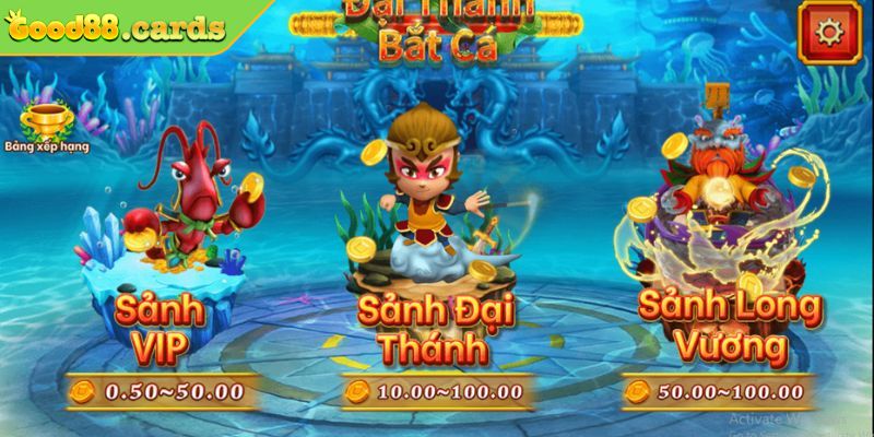 Bắn cá Tây Du Ký – Thu Phục Quái Ngư Và Rinh Quà Lớn GOOD88 3 Sảnh tham gia và mức cược hấp dẫn
